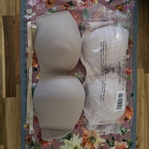 Soma Nude Convertable/Strapless Bra and Perfect Coverage Bra In Porcelain 40C
